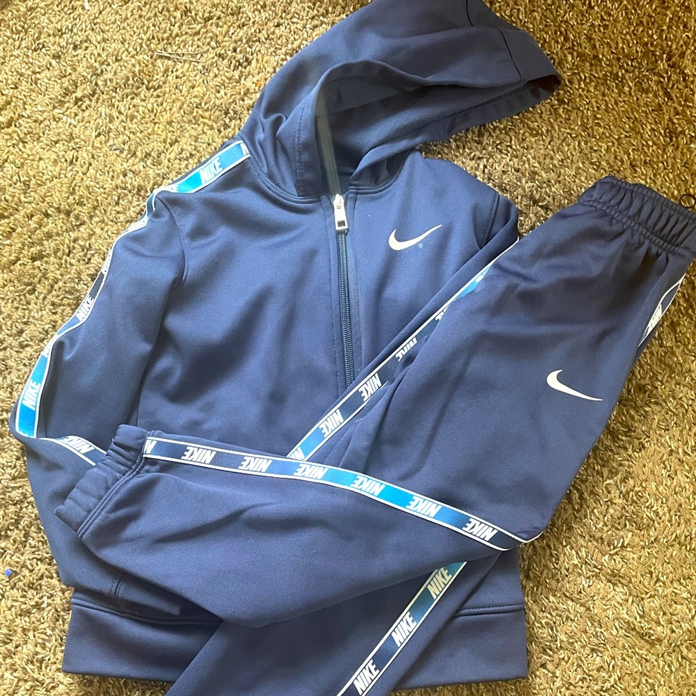 Boys Navy Nike Track suit